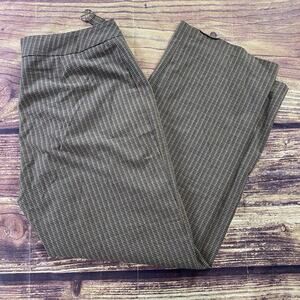 Courtenay Women's Khaki Beige Red Blue Straight Striped Plaid Dress Pants 14